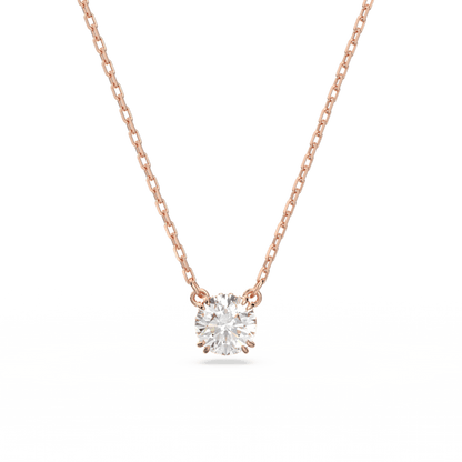 Swarovski Constella Round Cut Pendant Necklace - Rose Gold 5636710