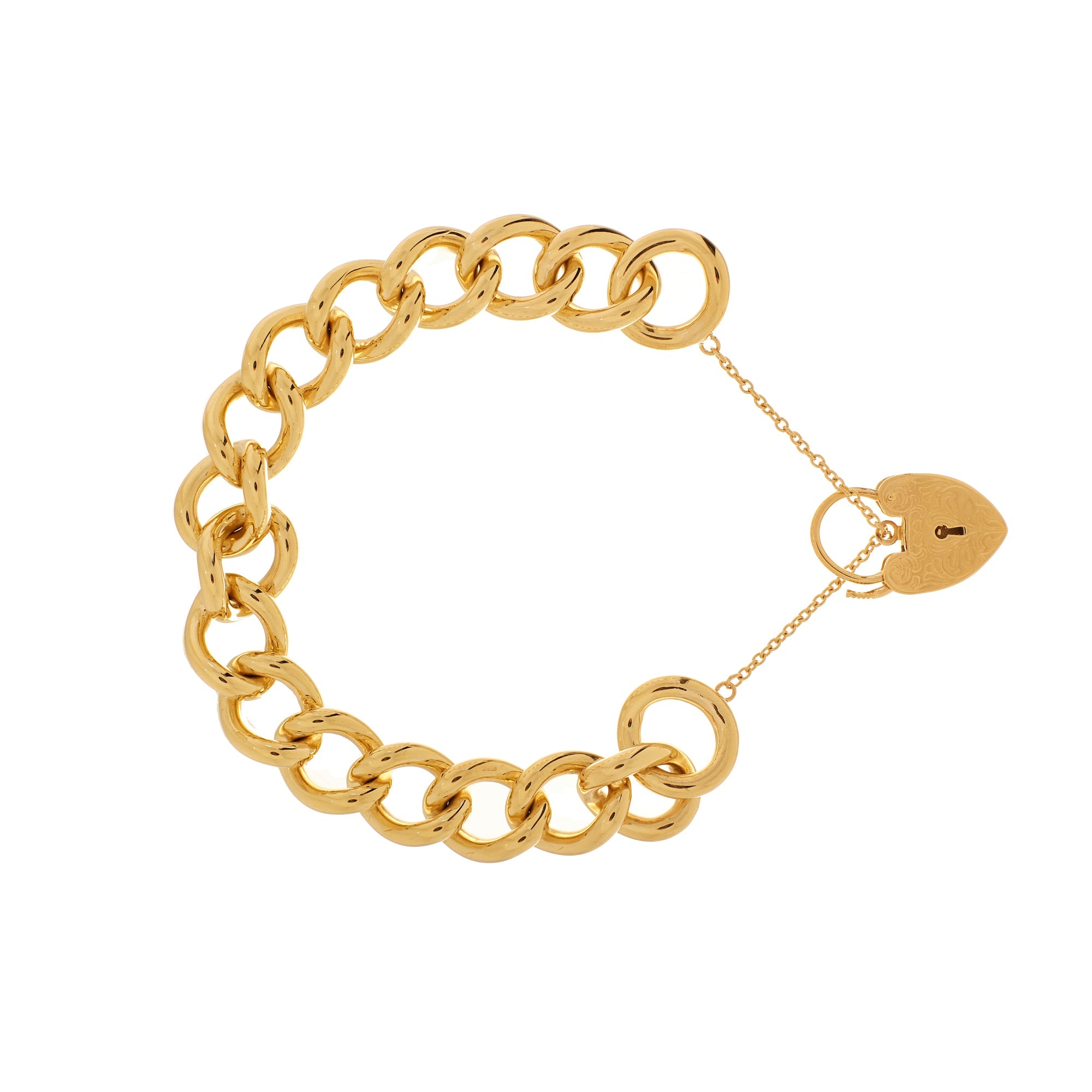 9ct Yellow Gold Curb Bracelet 8