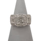 Pre-Owned 18ct Gold Rectangle Diamond Cluster Ring