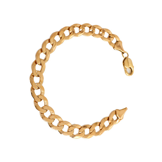 Pre-Owned 9ct Yellow Gold Curb Chain Link Bracelet