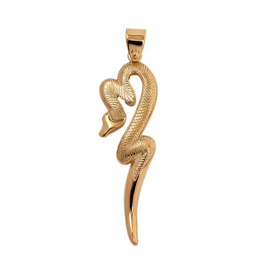 Pre-Owned 9ct Yellow Gold Large Snake Pendant