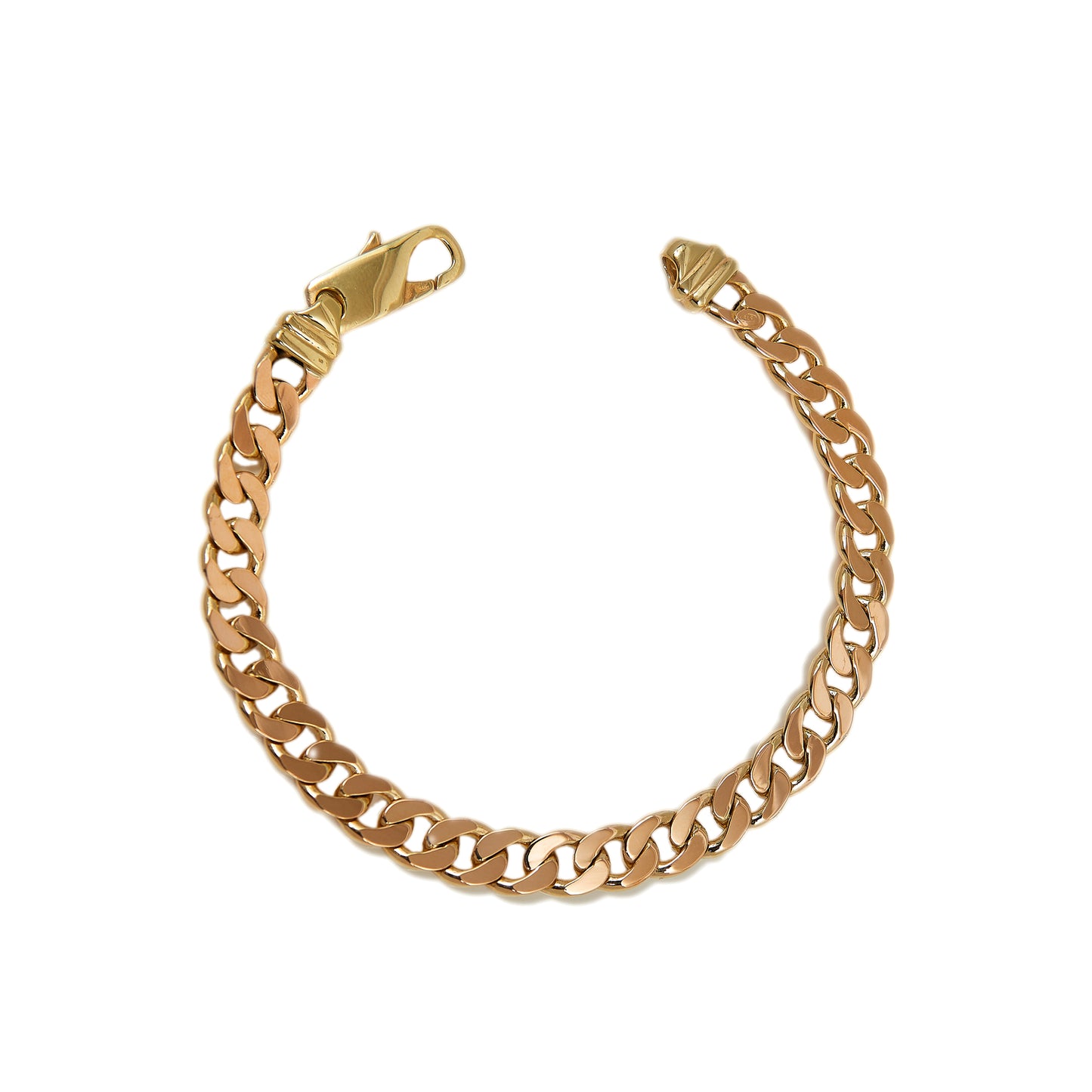 Pre-Owned 9ct Yellow Gold Curb Chain Gents Bracelet