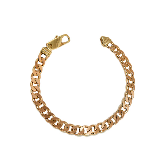 Pre-Owned 9ct Yellow Gold Curb Chain Gents Bracelet