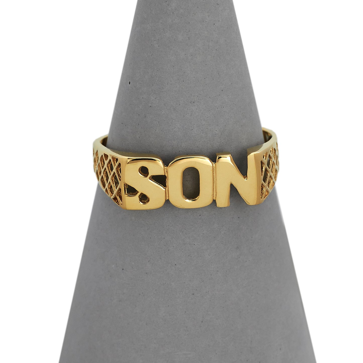 Pre-Owned 9ct Gold SON Ring Size V