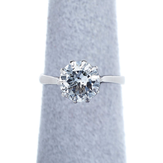 Pre-Owned 14ct White Gold Diamond Solitaire Ring
