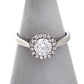 Pre-Owned Platinum 0.91ct Diamond Cluster Ring