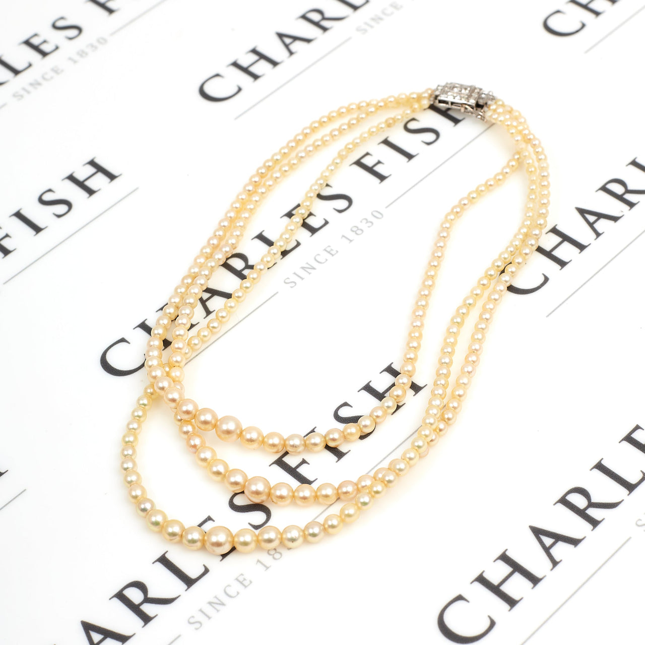 Vintage Karl Lagerfeld Chanel Designer Five Strand Pearl Necklace