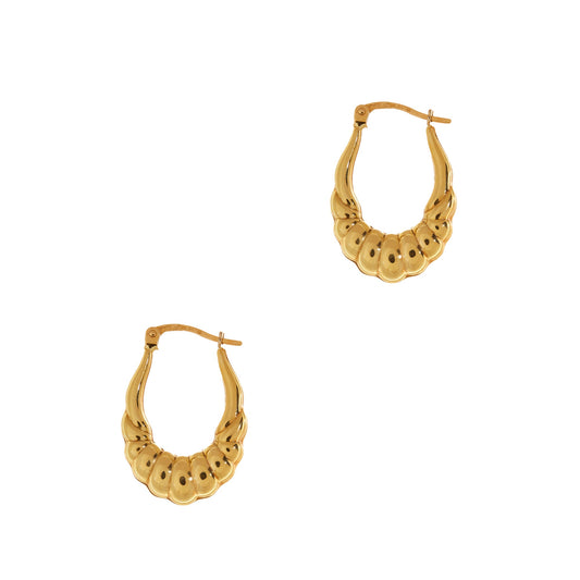 Pre-Owned 9ct Gold Horseshoe Creole Earrings