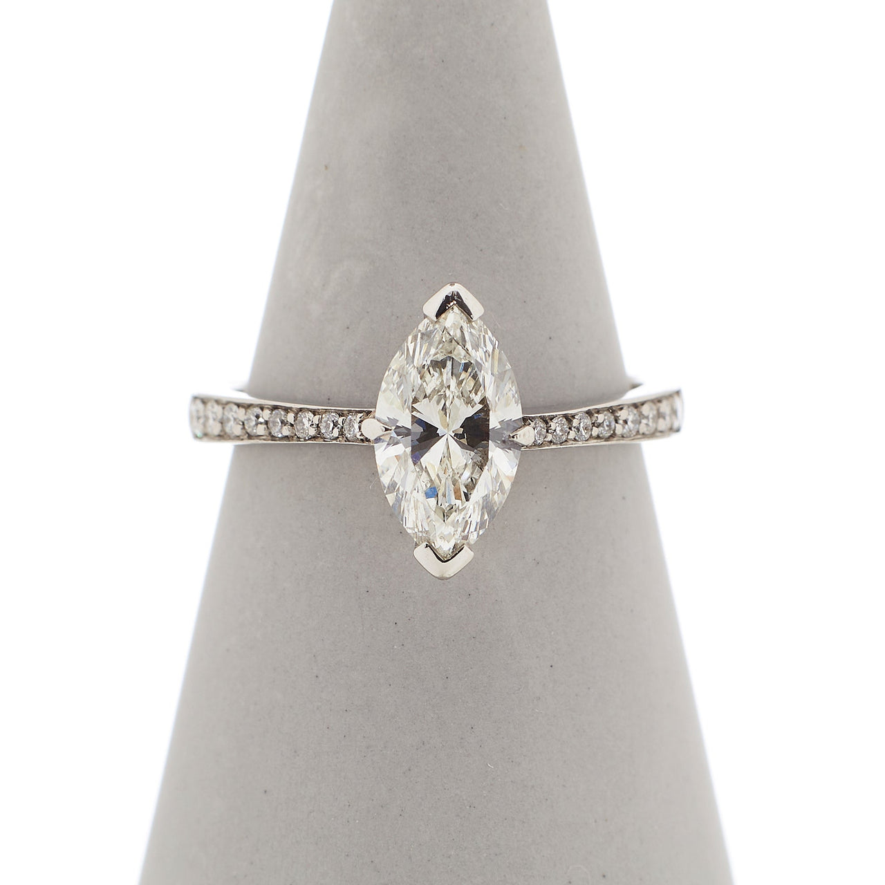 Pre-Owned Platinum Marquise Cut Diamond Ring