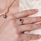 Pre-Owned 18ct Gold Sapphire and Diamond Cluster Ring