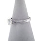 Pre-Owned White Gold Shoulders Set Diamond Solitaire Ring