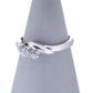 Pre-Owned 9ct White Gold 3 Diamond Twist Crossover Ring