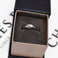 Pre-Owned 9ct White Gold 3 Diamond Twist Crossover Ring