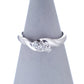 Pre-Owned 9ct White Gold 3 Diamond Twist Crossover Ring