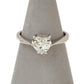 Pre-Owned White Gold Heart Cut Diamond Engagement Ring - Size K1/2