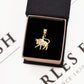 Pre-Owned 14ct Gold Zirconia Set Bull Pendant