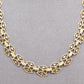 Pre-Owned 9ct Gold Diamond Shape Double Row Necklace