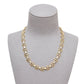 Pre-Owned 9ct Gold Diamond Shape Double Row Necklace