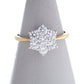 Pre-Owned 14ct Gold Zirconia Star Flower Cluster Ring