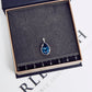 Pre-Owned 9ct White Gold Pear Cut Topaz Pendant