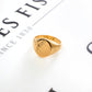 Pre-Owned 18ct Gold Oval Pattern Signet Ring - Size P