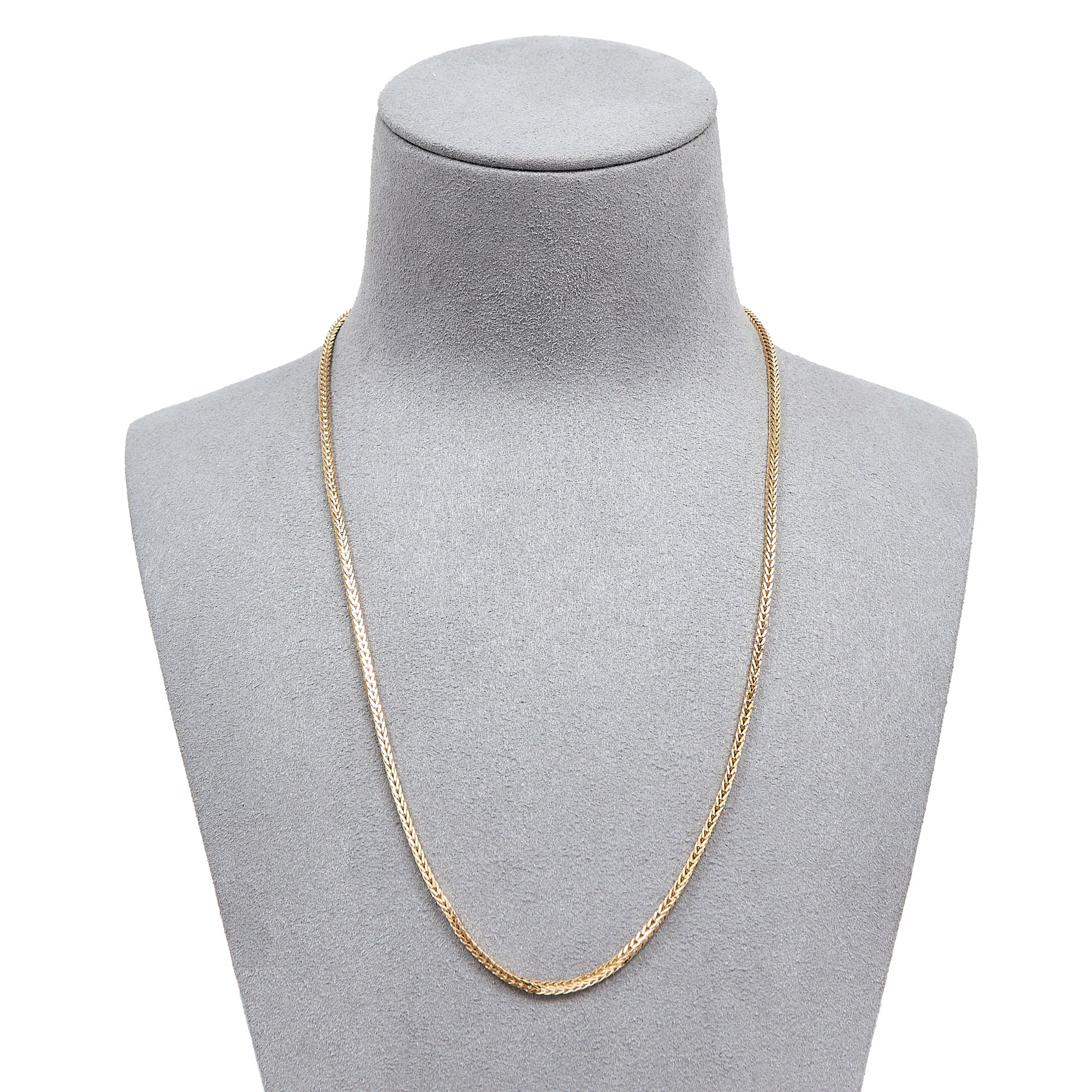 Pre-Owned 9ct Gold Square Foxtail Chain Necklace
