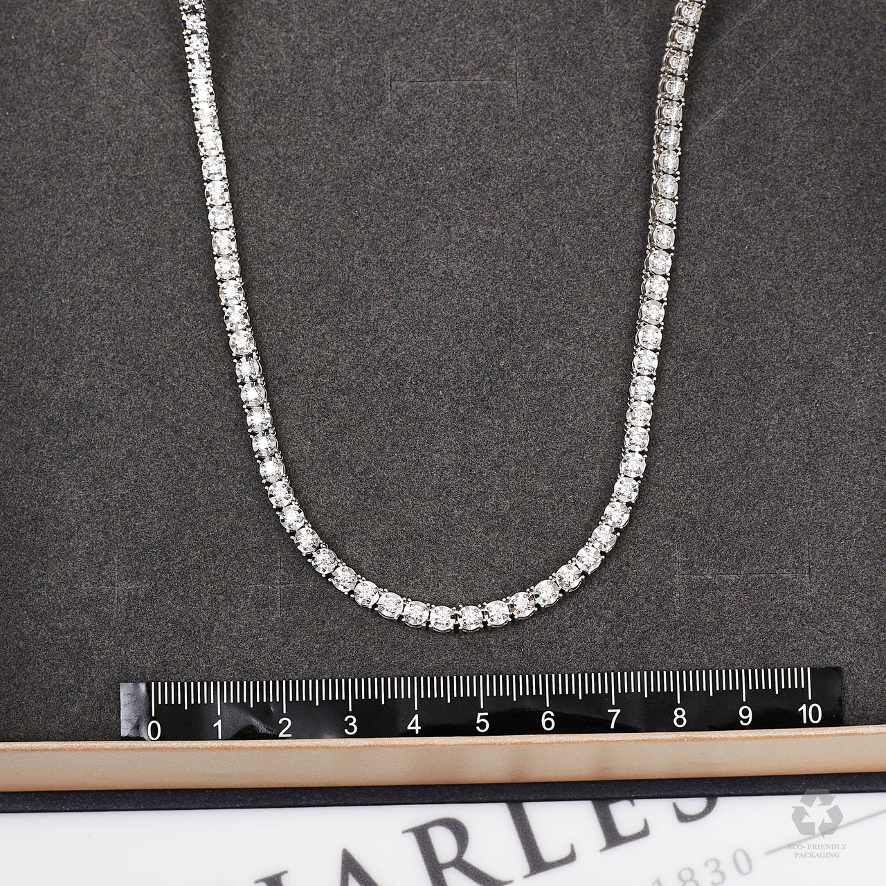 Pre-Owned 18ct White Gold Diamond Tennis Necklace