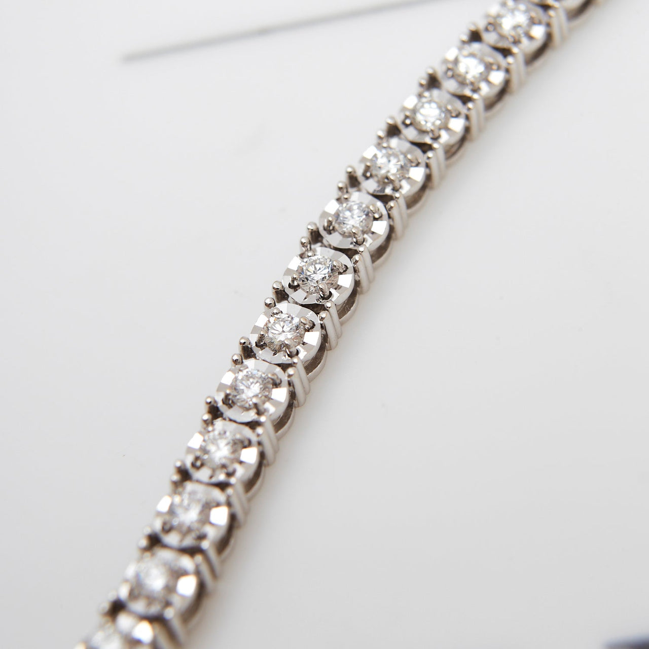 Pre-Owned 18ct White Gold Diamond Tennis Necklace