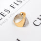 Pre-Owned 18ct Two Tone Diamond Set Crossover Ring