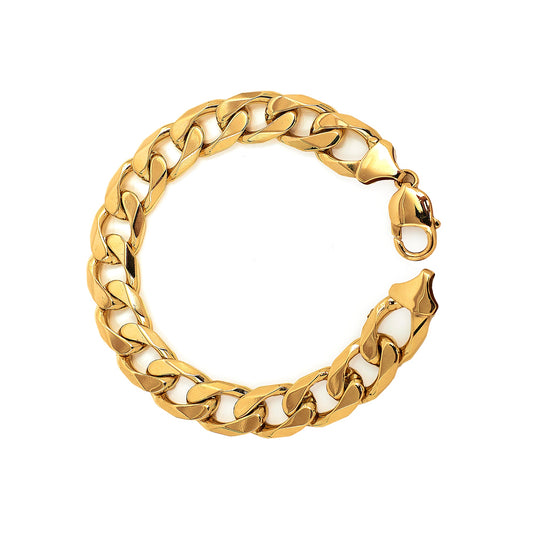 Pre-Owned 9ct Gold 8.5 inch Curb Bracelet