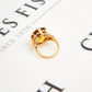 Pre-Owned 9ct Gold Oval Citrine Cocktail Ring - Size F