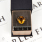 Pre-Owned 9ct Gold Oval Citrine Cocktail Ring - Size F