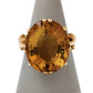 Pre-Owned 9ct Gold Oval Citrine Cocktail Ring - Size F