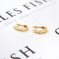 Pre-owned 9ct Gold Diamond Set Hinged Hoop Earrings