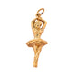 Pre-owned 9ct Gold Ballerina Charm Pendant