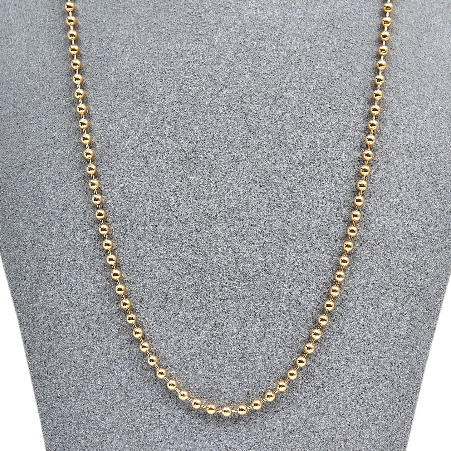 Pre-Owned 14ct Gold 21 Inch Classic Bead Necklace