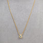 Pre-Owned 9ct Gold Tear Shape Topaz Solitaire Necklace