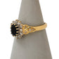 Pre-Owned 9ct Gold Sapphire & Diamond Cluster Ring