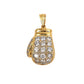 Pre-Owned 9ct Gold Zirconia Set Boxing Glove Pendant