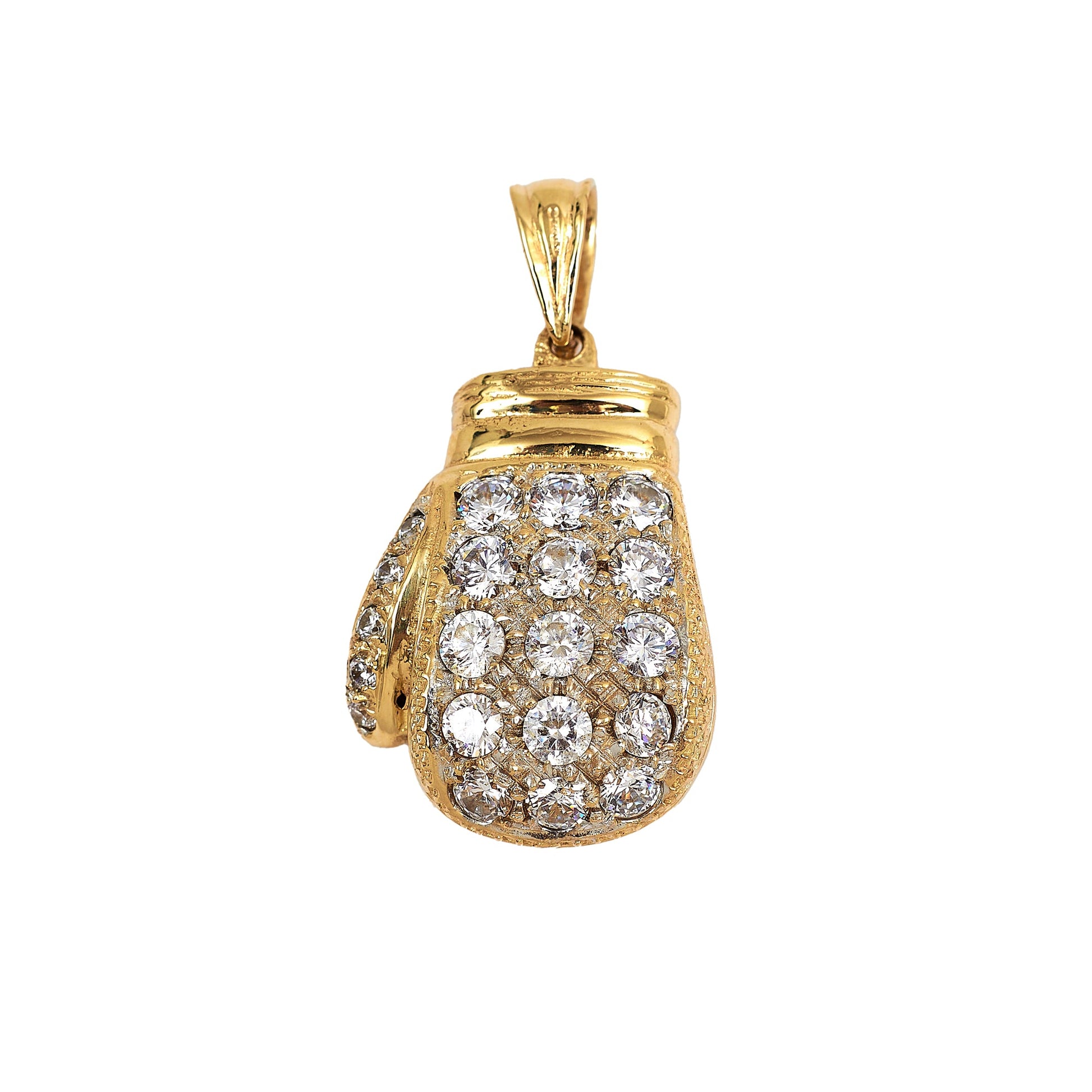 Pre-Owned 9ct Gold Zirconia Set Boxing Glove Pendant