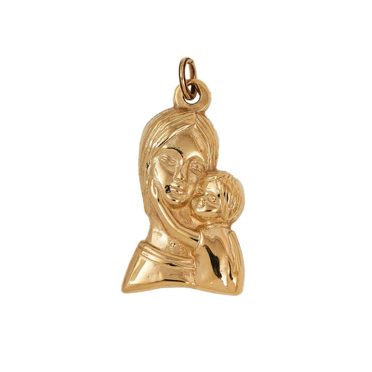 Pre-Owned 9ct Yellow Gold Mother & Son Pendant Charm