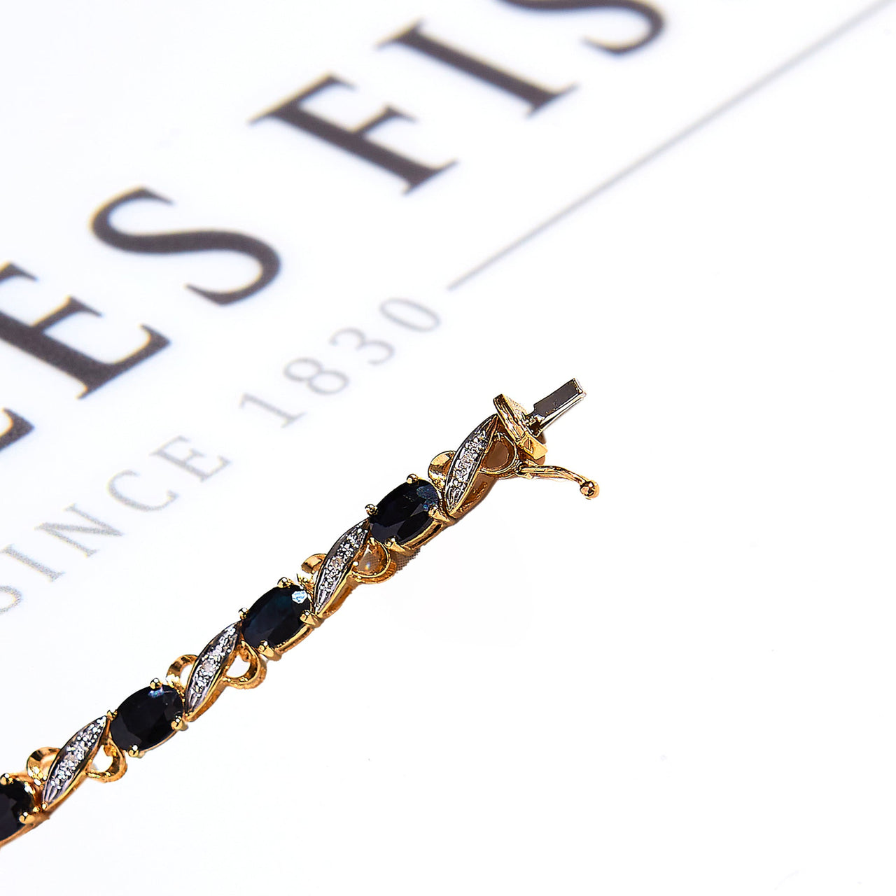 Pre-Owned 9ct Gold Sapphire & Diamond Necklace Bracelet