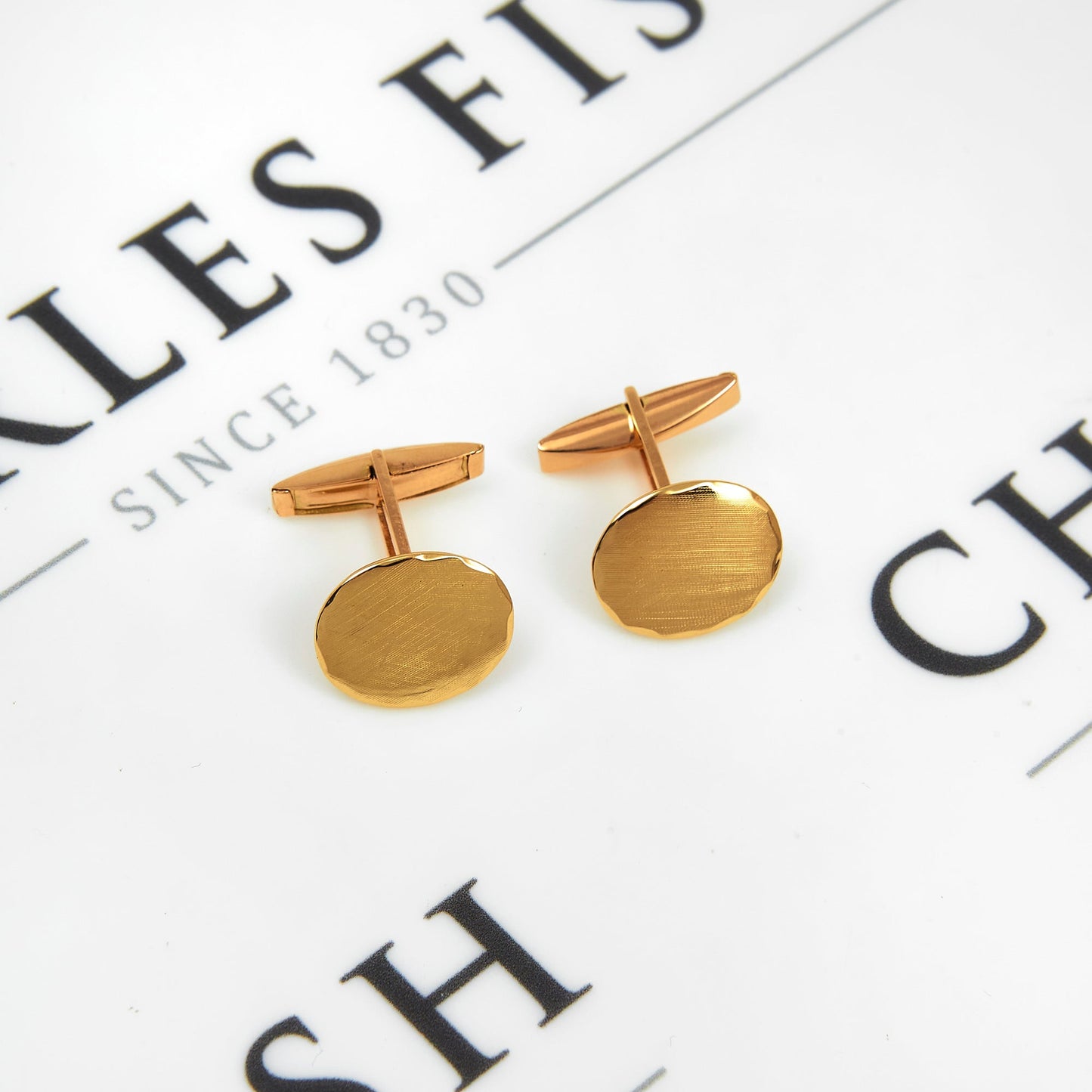 Pre-Owned 18ct Yellow Gold Oval Gents Cufflinks