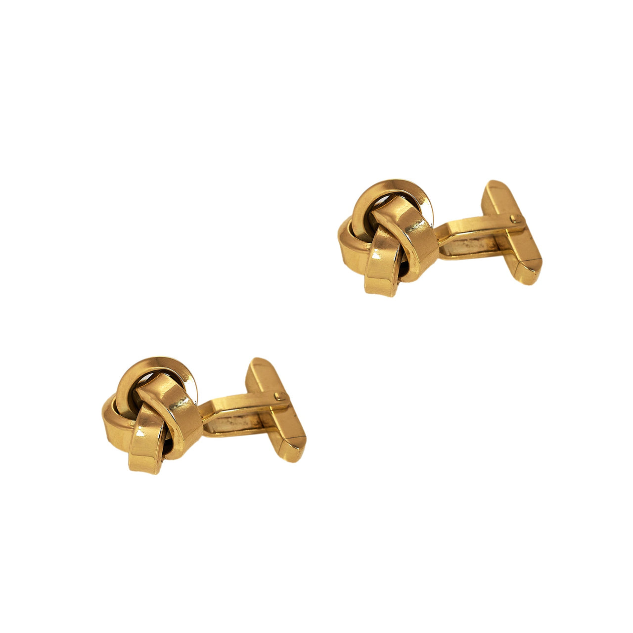 Pre-Owned 14ct Yellow Gold Knot Design Cufflinks
