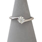 Pre-Owned 18ct White Gold Diamond Solitaire Offset Ring