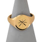 Pre-Owned 9ct Yellow Gold Starburst Signet Ring - Size U