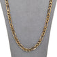 Pre-Owned 9ct Gold 28 Inch 3+1 Figaro Chain Necklace