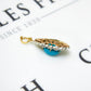 Pre-Owned Gold & Silver Turquoise Diamond Cluster Pendant