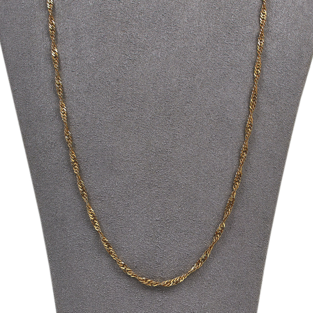 Pre-Owned 9ct Yellow Gold Twisted Curb Chain Necklace