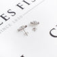 Pre-Owned 14ct White Gold Square CZ Cluster Earrings